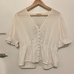 Madewell peplum blouse
